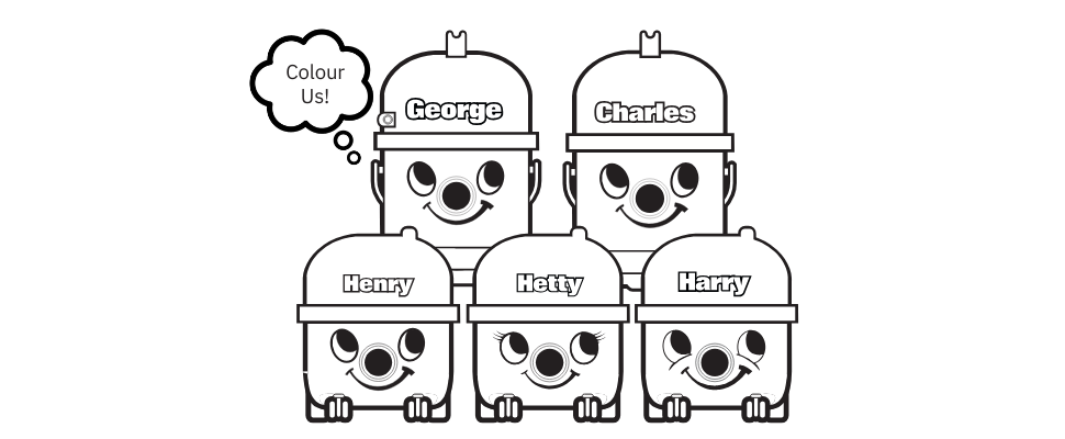 Henry Group Printable Colouring Sheet